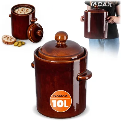 Immagine prodotto di KADAX vaso di decapaggio a botte con collare 10L