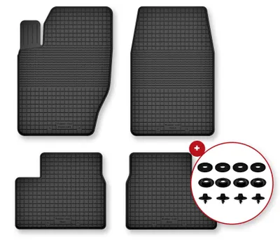 Produktbild von Gummi-Fußmatten für Jeep Grand Cherokee WJ 1998-2004 – 4-tlg, Schwarz, modellangepasst – Wielganizator Semi-Universal
