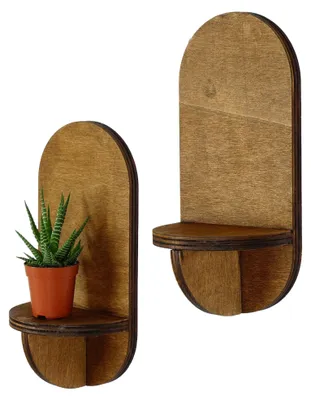 Produktbild von Buccheri - Regal, 13x9x26h cm, Natur Braun, 2 Ablagen