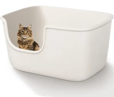 Produktbild von Omgoods – Große Katzentoilette mit hohen Wänden, geeignet für mehrere Katzen