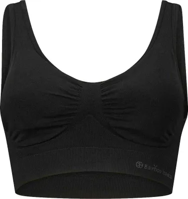 Produktbild von Bamboo Basics Nahtloser Gepolsterter BH Fleur - Black - 1-Pack, Farbe:Black, Größe:M