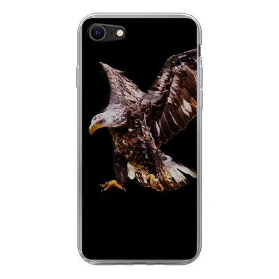 Produktbild von MuchoWow® Handyhülle Schutzhülle Hülle für iPhone SE 2022 Adler - Vogel - Federn Silikon Softcase Handy Hülle - Schutzhülle