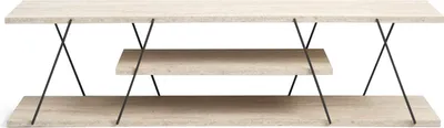 Produktbild von TV-Möbel aus Holz "Canaz" - 120 x 30 x 33 cm - Beige