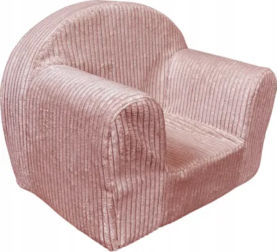 Produktbild von Mini-Kindersessel - Kindersessel aus Cord in Altrosa abnehmbarer waschbarer Bezug Kuschelcouch für Kinder - Cordsessel