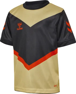 Produktbild von Hummel Hmle24c Reversible Poly T-Shirt Kinder schwarz gold Gr 140