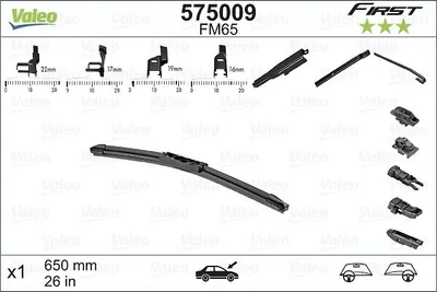 Produktbild von VALEO FIRST Scheibenwischer Wischblatt für VW Golf VII Schrägheck (5G1, BQ1, BE1, BE2) Rahmenlos 650mm