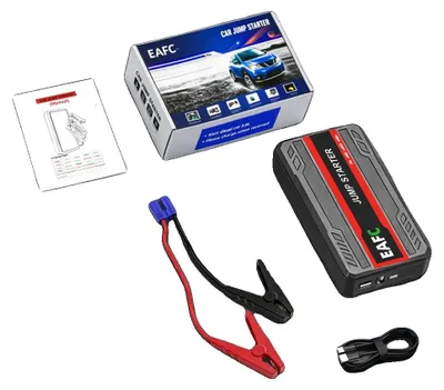 Image de Démarreur de secours pour voiture, courant de crête de 600 A, batterie externe portable, démarreur-b