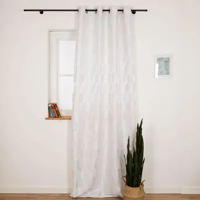 Produktbild von Ösenvorhang Jacquard grafisch ecru 140x260cm