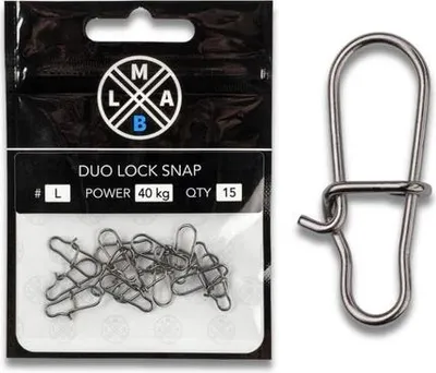 Obrázek produktu pro LMAB Duo Lock Snap, karabina, stříbrná, 40 kg, 137399