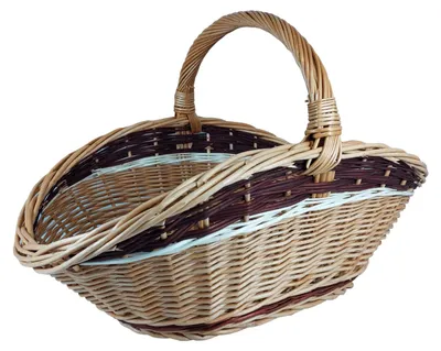 Produktbild von Elzusha – Korbmöbel aus Weidholz für Holzscheite, mit Juteauskleidung, 65 x 40 cm