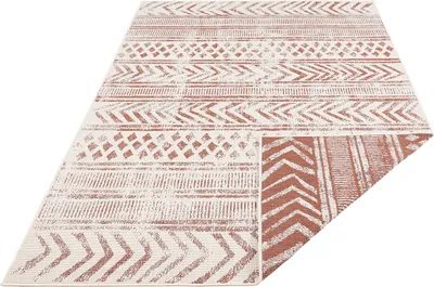 Zdjęcie produktu dla Dywan na taras 200x290cm dwustronny sznurkowy, brązowo kremowy płasko tkany