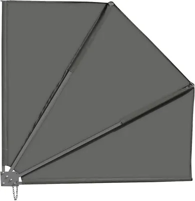 Produktbild von Seitenmarkisen: Balkonfächer 140 x 140 anthrazit (Versandrückläufer) (Balkonfächer Geländerbefestigung, Balkonabtrennung)
