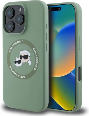 Image de Coque / étui pour Apple iPhone 16 Pro Max - vert - MagSafe Karl Lagerfeld