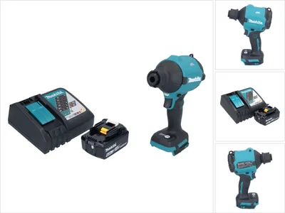 Obrázek produktu pro Akumulátorový foukač Makita DAS 180 RG1 18 V bezkartáčový + 1x akumulátor 6,0 Ah + nabíječka.