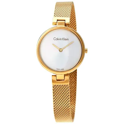 Produktbild von Calvin Klein K8G23526 Damen-Armbanduhr, Gold-Gehäuse, Metall-Armband