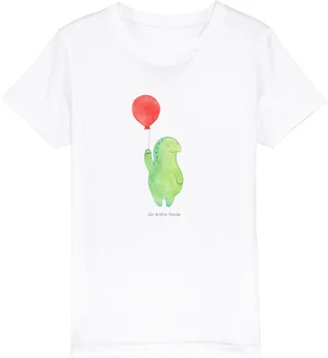 Produktbild von Mr. & Mrs. Panda Kleinkinder T-Shirt Schildkröte Luftballon 3-4 Jahre (98/104) - Weiß - Geschenk, Jahrmarkt, Kindershirt, Baumwollshirt Kinder, Shirt, Motivation, Ballon