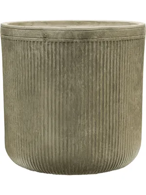 Produktbild von Baq Pflanzkübel, vertikal, gerippt, zylindrisch, beige, Durchmesser 40 cm, Höhe 40 cm, Öffnung 36 cm