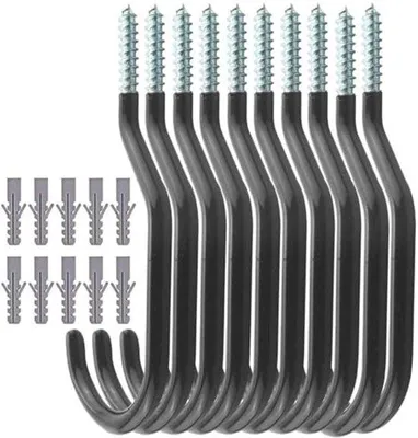 Produktbild von Famanu Fahrradhalter Set mit 10 Haken für Wandmontage, stabile Ausführung