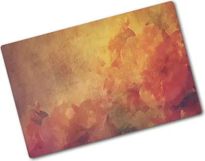 Produktbild von Tulup Glas Herdabdeckplatte - 80x52 cm - Glaskeramikkochfeld-Abdeckung Spritzschutz Glasabdeckplatte - Einteilig - Kunst: Modern & Klassisch - Blumen - Orange