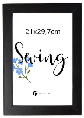 Obrázok produktu pre Rám na fotografie MULTI-SWING SW23B, čierna, 21x29,7 cm, MDF, so sklom, stojací aj na zavesenie