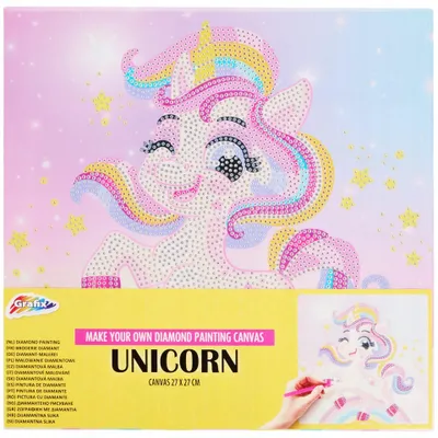 Produktbild von Grafix Einhorn Diamantmalerei Set für Kinder Kreativ Spaß