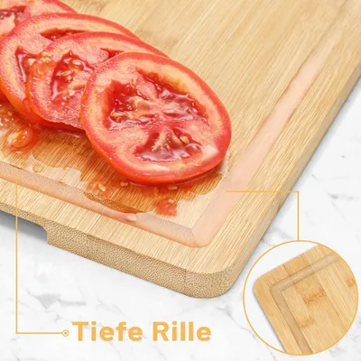 Immagine prodotto di Tagliere in bambù a tre pezzi - sostenibile e versatile - set di 3 pezzi