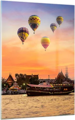 Produktbild von Bilder auf glas - Einteilig - Tempel Asien - 50x70cm - Glasbilder - Wandbilder - Bilder - Kunstdruck - zum Aufhängen bereit - Wanddekoration aus Glas - Glas Bilder - Wandbild auf Glas - GPA50x70-3437