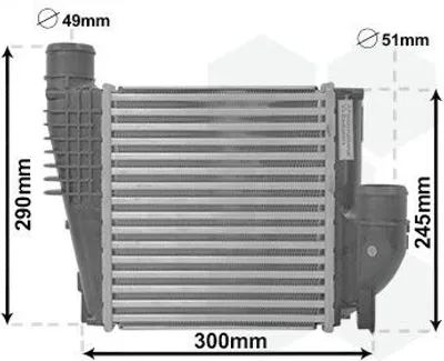 Produktbild von VAN WEZEL 40004385 Ladeluftkühler LLK passend für PEUGEOT 3008 SUV (M) Turbo Intercooler