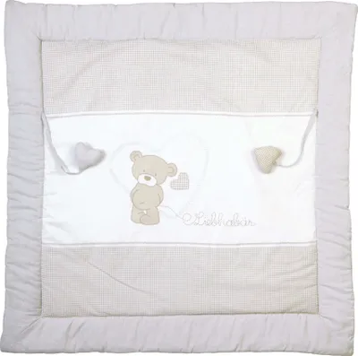 Produktbild von roba Spiel- & Krabbeldecke 'Liebhabär', Spiel-/Laufgittereinlage, 100x100cm, 100% Baumwolle