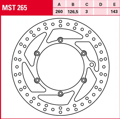 Produktbild von TRW Bremsscheibe Allround starr MST265 TE250 250 SX-F FE390 CRM75R DD02