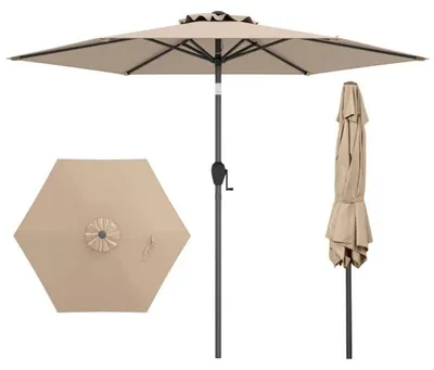 Obrázek produktu pro Zahradní slunečník s klikou NP12189TN, 230 cm, béžový