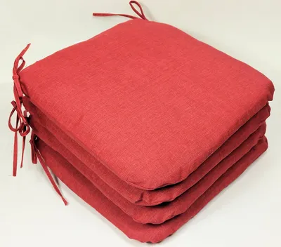 Produktbild von Rattani Sitzkissen Stuhlkissen Billy 40 x 40 cm Rot, Set 4
