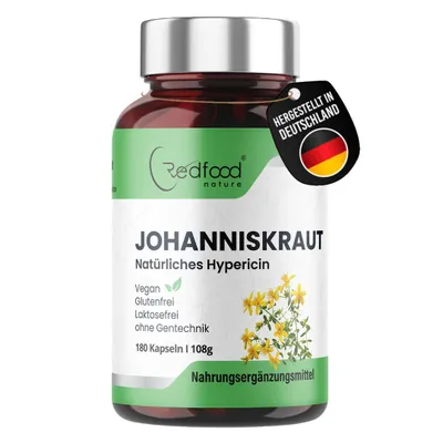Produktbild von Johanniskraut Extrakt 500 mg – Natürliches Hypericin 180 Kapseln