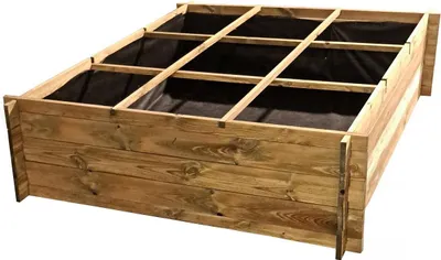 Image de Carré potager en bois "Nigelle" - 140 x 140 x 40 cm