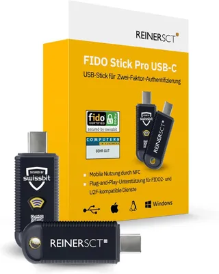 Produktbild von REINER SCT FIDO Stick Pro USB-C FIDO2 U2F Sicherheitsschlüssel