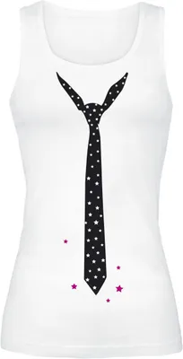 Produktbild von Alkohol & Party Top Damen Krawatte weiß S