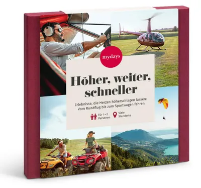 Produktbild von mydays Geschenkbox Für Männer; Erlebnis verschenken oder selbst erleben; Gutschein für 2 Person(en)