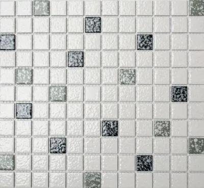 Produktbild von Mosaikfliese Keramikmosaik weiß schwarz grau struktur Boden Bad MOS18-0307_f