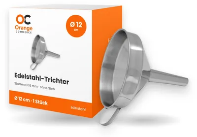 Produktbild von Edelstahl Flaschentrichter Trichter Einfülltrichter Einmachtrichter Fülltrichter 12cm
