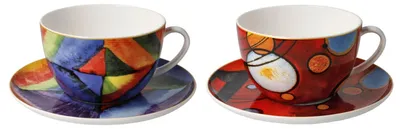 Produktbild von 2er Set Wassily Kandinsky Jumbotassen Schweres Rot & Farbstudie 500ml Goebel