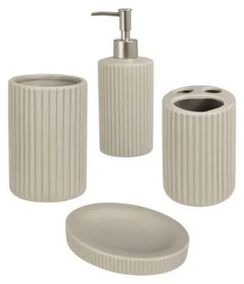 Produktbild von Badezimmeraccessoires aus Keramik, 4er-Set