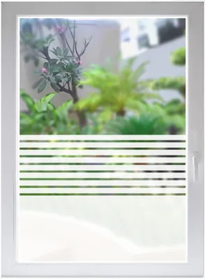 Produktbild von INDIGOS UG Sichtschutzfolie Glasdekorfolie Fensterfolie Stripes satiniert blickdicht ORACAL® - 800mm Breite x 500mm Höhe