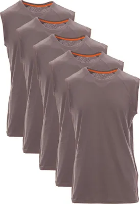 Produktbild von Mivaro Herren Tank Top 5er Pack aus Baumwolle in Anthrazit - ärmelloses Shirt im Multipack, Rundhals-Ausschnitt, Regular Fit, Größen S bis XXL