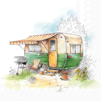 Produktbild von IHR Serviette Camping 20 Stück 33x33 cm