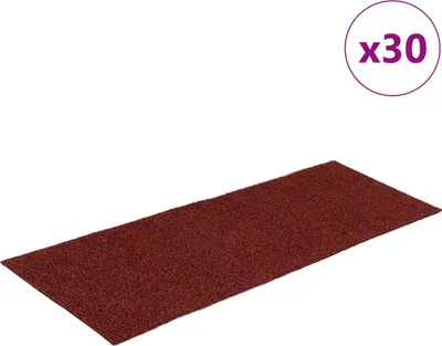 Immagine prodotto di vidaXL Tappetini autoadesivi 30 pezzi 60x25 cm Bordeaux Rosso Rettangolare