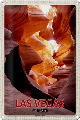 Produktbild von Blechschild Reise 20x30cm Las Vegas USA Antelope Canyon
