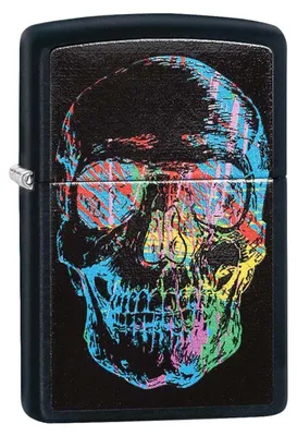 Zdjęcie produktu dla Zapalniczka Zippo Party Colour Skull Black Metal