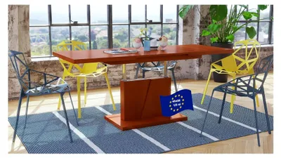 Produktbild von Ausziehbarer und höhenverstellbarer Couchtisch 120/180 cm in Kirschbaum, modern und vielseitig