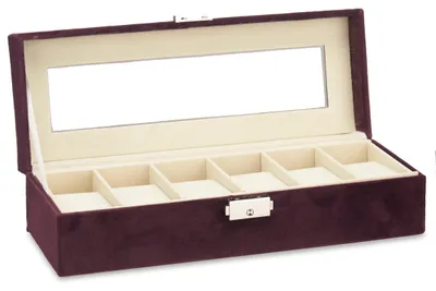 Image de Boîte à bijoux pour montres VELVET, 30 x 11 x 8 cm