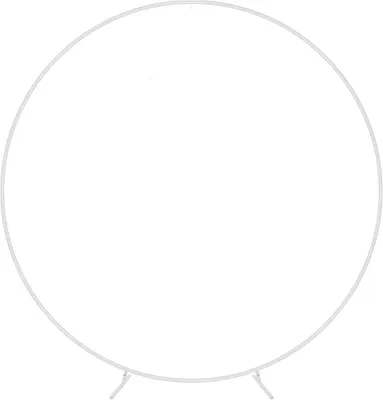 Produktbild von Runder Hochzeitsbogen - Hintergrundständer - Metall - 2 m - Ballon- & Blumenbogen - DIY Rahmen - Gartenspalier - Weiß